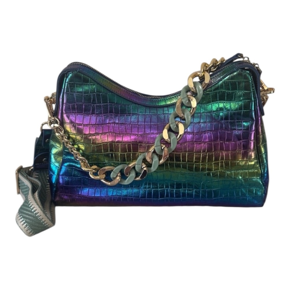 Sharif Legacy Milano Rainbow Leather Satchel NEW. Dustbag